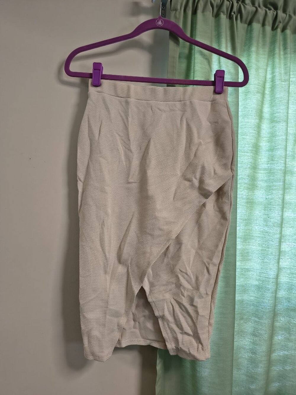 Kirious Cream Faux Wrap Skirt